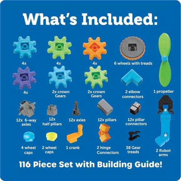Gears! Gears! Gears! Robots in Motion Building Set - 116 Pieces, Ages 5+, Robot - Picture 6 of 7